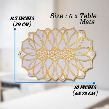 Pack of 6 Fancy Table Mats With 1 Table Runner (RPM2)