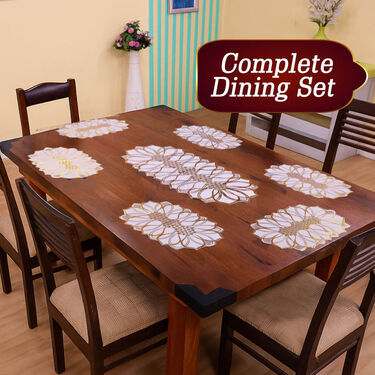 Pack of 6 Fancy Table Mats With 1 Table Runner (RPM2)