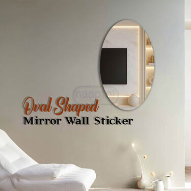 Oval Shape Mirror Wall Sticker (MWS3)
