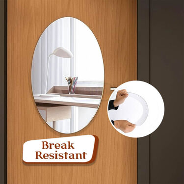Oval Shape Mirror Wall Sticker (MWS3)