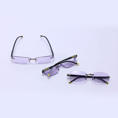 Rimless Bifocal Colored Adaptive Power Reading Glasses B1 G2 Free (3BCORG4)