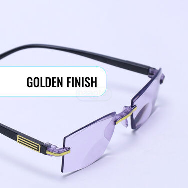 Rimless Bifocal Colored Adaptive Power Reading Glasses B1 G2 Free (3BCORG4)