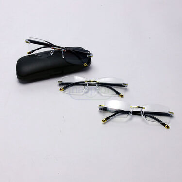 Rimless Bifocal Adaptive Power Reading Glasses B1 G2 Free (3BORG5)