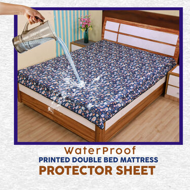 Waterproof Printed Double Bed Mattress Protector Sheet (DMP11)