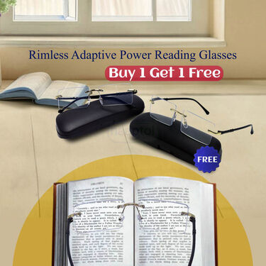 Rimless Adaptive Power Reading Glasses Buy 1 Get 1 Free (2ORG2)