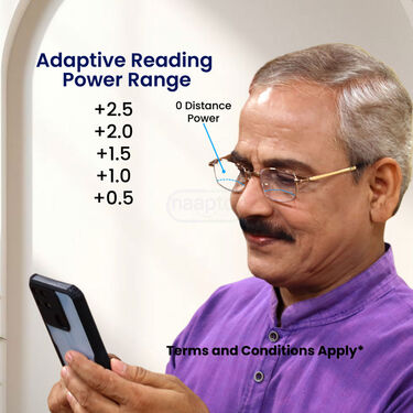 Foldable Metal Frame Bifocal Adaptive Power Reading Glasses Buy 1 Get 1 Free (2FBORGM)