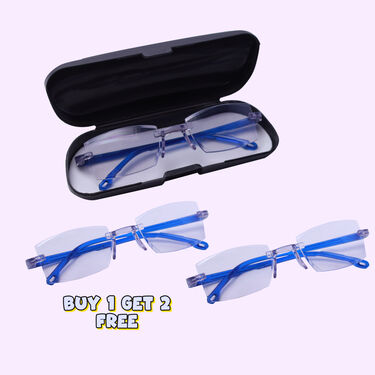 Rimless Bifocal Adaptive Power Reading Glasses Buy 1 Get 2 Free (3BORG3)