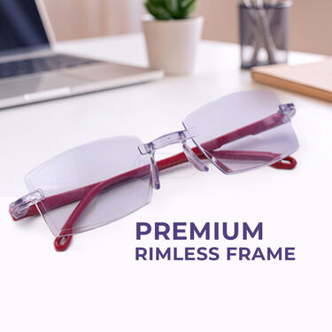 Rimless Bifocal Adaptive Power Reading Glasses Buy 1 Get 2 Free (3BORG6)