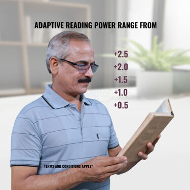 Rimless Adaptive Power Coloured Reading Glasses Buy 1 Get 2 Free (3CORG2)