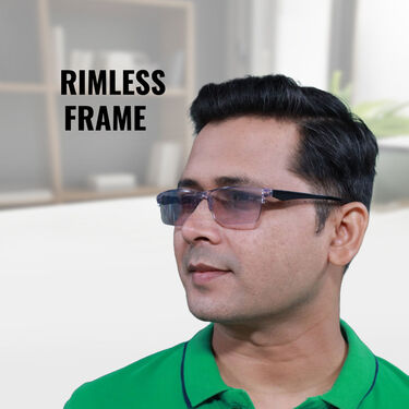 Rimless Adaptive Power Coloured Reading Glasses Buy 1 Get 2 Free (3CORG2)