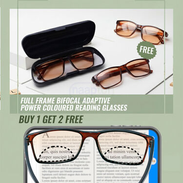 Full Frame Bifocal Adaptive Power Coloured Reading Glasses Buy 1 Get 2 Free (3BCORG8)