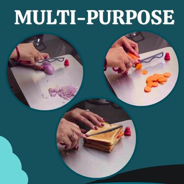 Stainless Steel Chopping Board With Knife (CB4)