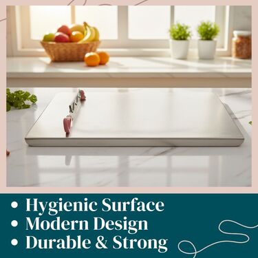 Stainless Steel Chopping Board With Knife (CB4)