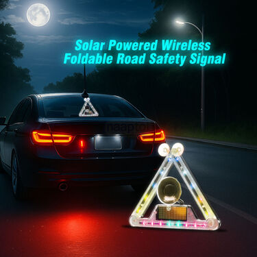 Solar Powered Wireless Foldable Road Safety Signal For Car (CTSL)