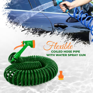 Coiled Hose With Spray Gun 10m (HP5)