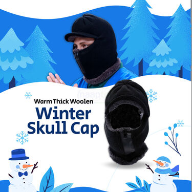 Warm Thick Woolen Winter Skull Cap (WWC1)