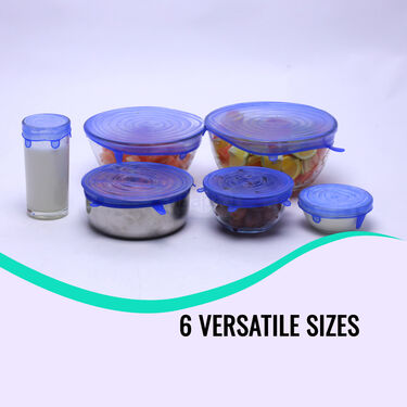 Buy 6 Get 6 Silicone Reusable Flexible Covers (6FSC)
