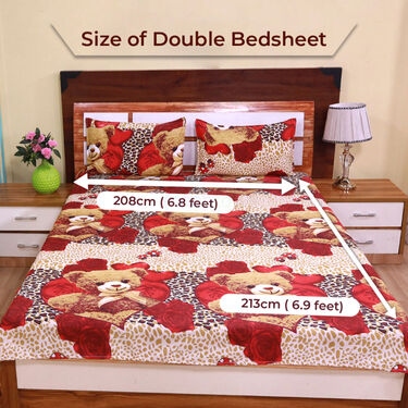 Pack Of 8 Double Bed Sheets With16 Pillow Covers Free (8BS65)