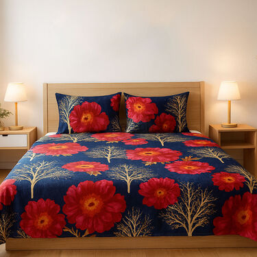 Pack Of 8 Double Bed Sheets With16 Pillow Covers Free (8BS65)