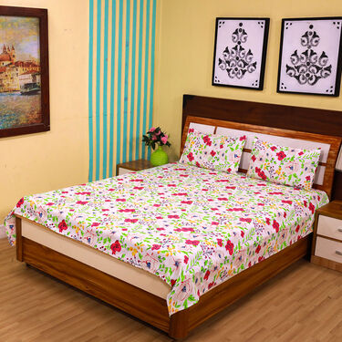 Pack Of 8 Double Bed Sheets With16 Pillow Covers Free (8BS65)