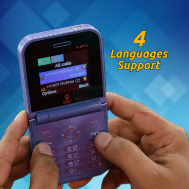 Dual Sim Stylish Fold Mobile With 4 Languages (PMH10)