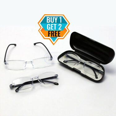 Rimless Photochromatic Bifocal Adaptive Power Reading Glasses Buy 1 Get 2 Free (3BPORG)