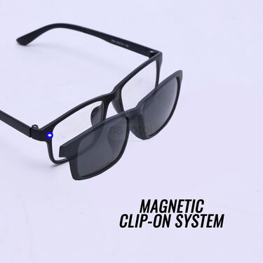 3 In 1 Frame Glasses Polarized with Magnetic Clip On Frame (FFPC1)