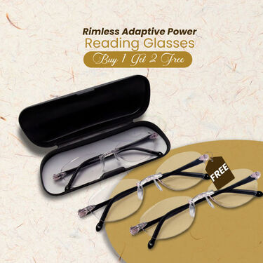 Rimless Adaptive Power Reading Glasses Buy 1 Get 2 Free (3ORG6)