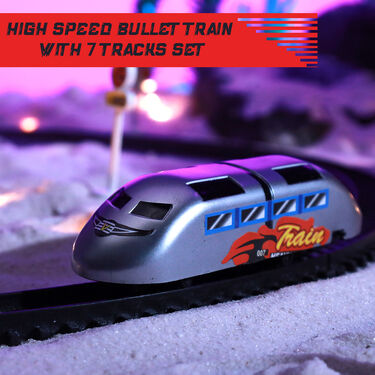 High Speed Bullet Train With 7 TracksSet (BTS)
