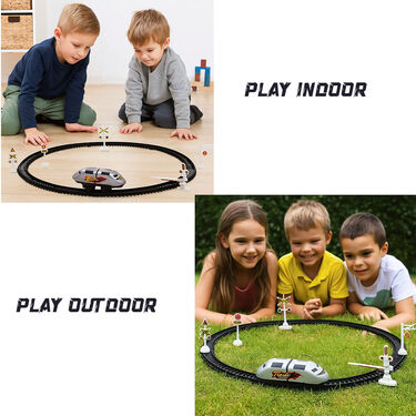 High Speed Bullet Train With 7 TracksSet (BTS)