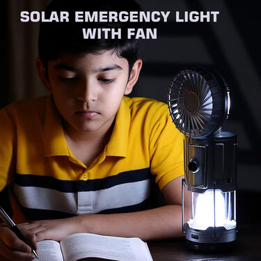 Solar Emergency Light With Fan (LL7)