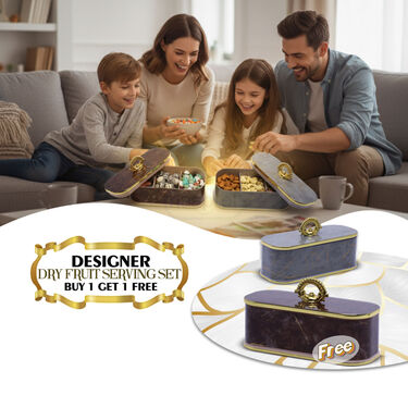 Designer Dry Fruit Serving Set- Buy 1 Get 1 Free (2DFS1)