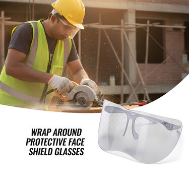 Wrap Around Protective Face Shield Glasses (WG)