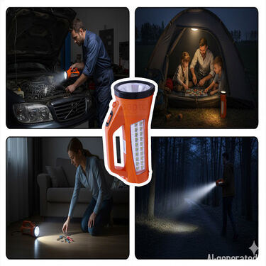 Rechargeable Solar Ultra Long Range Torch With Emergency Light (LL9)