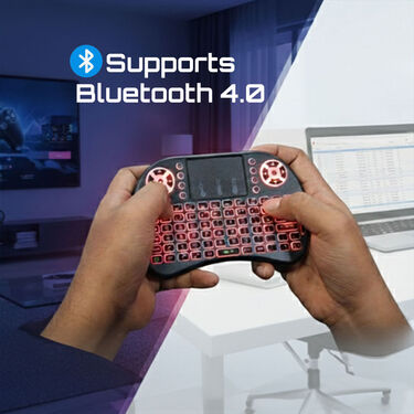 Rechargeable Qwerty Keyboard For Smart TV With Backlight And Touch Pad (MK1)