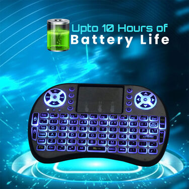 Rechargeable Qwerty Keyboard For Smart TV With Backlight And Touch Pad (MK1)