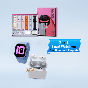 7 In 1 Smart Watch With Free Bluetooth Earpods (BCSW46)