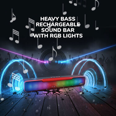 Color Sound Bar High Bass Rechargeable Sound Bar With RGB Lights (BLS13) – Naaptol
