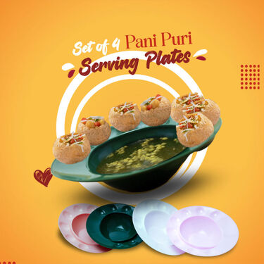 Set of 4 Pani Puri Serving Plate (PANIP)