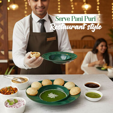 Set of 4 Pani Puri Serving Plate (PANIP)