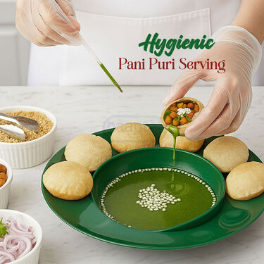 Set of 4 Pani Puri Serving Plate (PANIP)