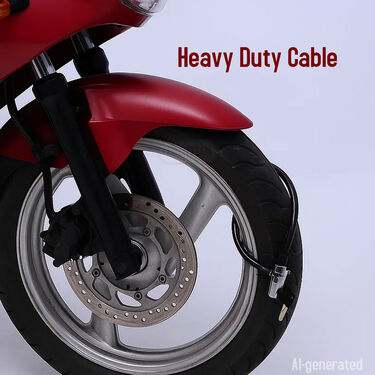 Anti Theft Bike & Helmet Cable Lock With Alarm (ATL4)