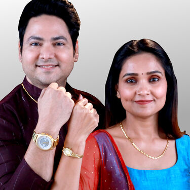 Mens Golden Watch + Ladies Watch + 2 Chain (MLGW2C)