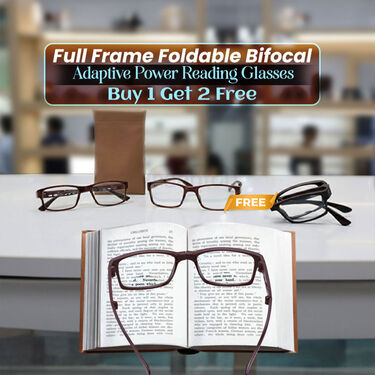 Full Frame Foldable Bifocal Adaptive Power Reading Glasses Buy 1 Get 2 Free (3FBORG)