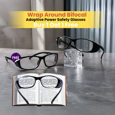 Wrap Around Bifocal Adaptive Power Safety Glasses Buy 1 Get 1 Free (2WBG)