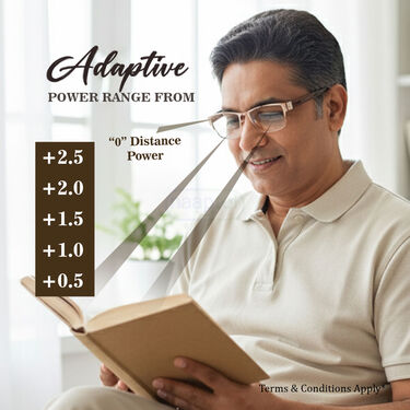 Metal Frame Photochromic Bifocal Adaptive Power Reading Glasses Buy 1 Get 1 Free (2BPORGM)