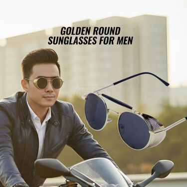Golden Round Sunglasses For Men (SG2)