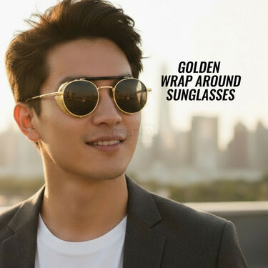 Golden Round Sunglasses For Men (SG2)