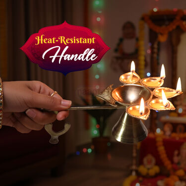 Pure Brass Panchdeep Aarti Diya (1PAD1)