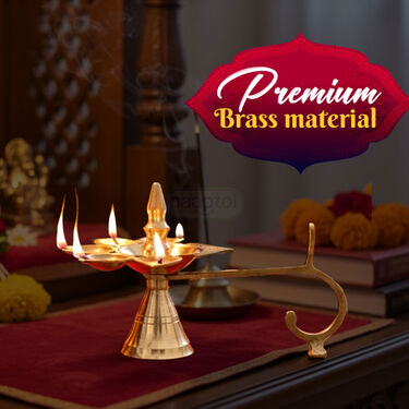 Pure Brass Panchdeep Aarti Diya (1PAD1)